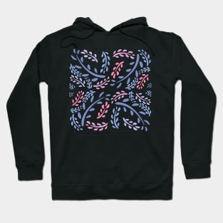 Lavender Leaf Pattern Hoodie